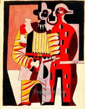 Pablo Picasso Painting - Pierrot y arlequín 1920 Pablo Picasso